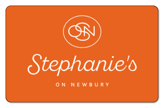 Stephanies logo on orange background